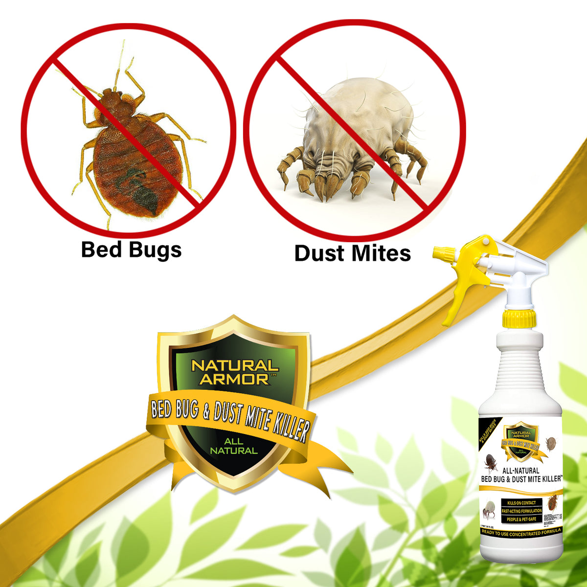 Bed Bug & Dust Mite Killer -- GALLON (128oz) – Natural Armor