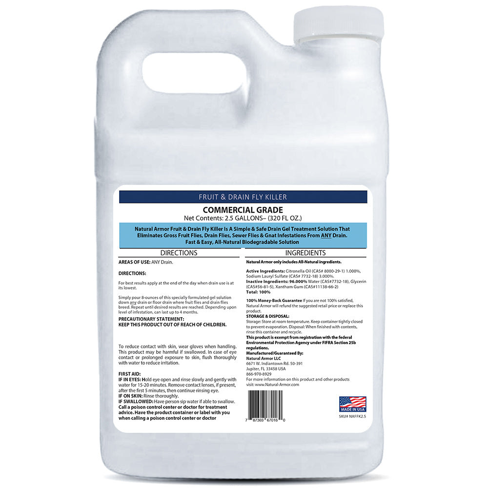 Fruit & Drain Fly Killer (1) 2.5 Gallon ??? Natural Armor
